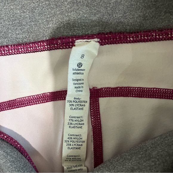 Lululemon Leggings Tight IV Full-On Luxtreme Pigment Wind Berry Rumble Black - Picture 2 of 5